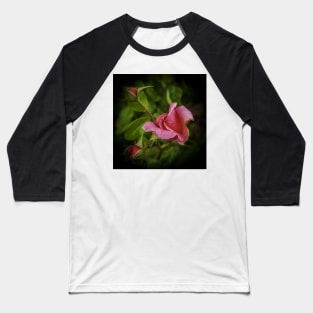 Pink Rose Baseball T-Shirt